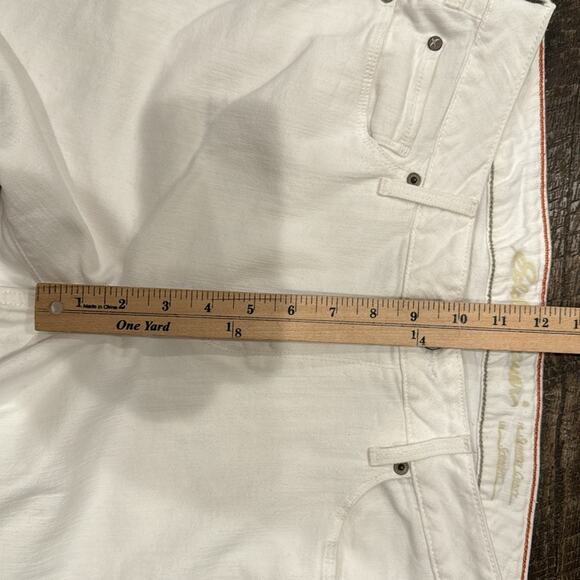 Eddie Bauer Slightly Curvy White Straight Raw Hem Jeans Size 12T - Picture 4 of 9